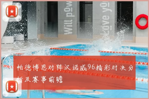 帕德博恩对阵汉诺威96精彩对决分析及赛事前瞻