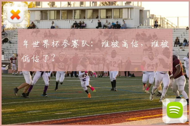 年世界杯参赛队：谁被高估，谁被低估了？